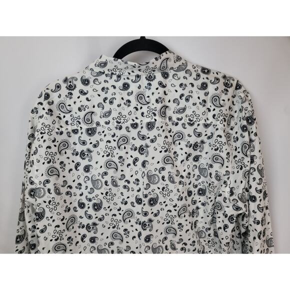 Guess Los Angeles NWT Men's Long Sleeve Paisley Slim Fit Button Up Shirt Sz XL - Picture 7 of 12